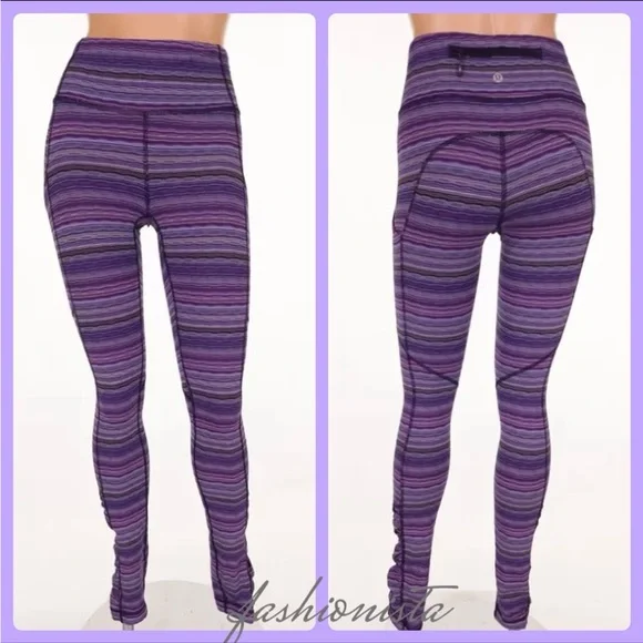 LULULEMON Speed Tight IV Space Dye Twist Ultra Violet Multi Black sz.6 - Picture 2 of 7